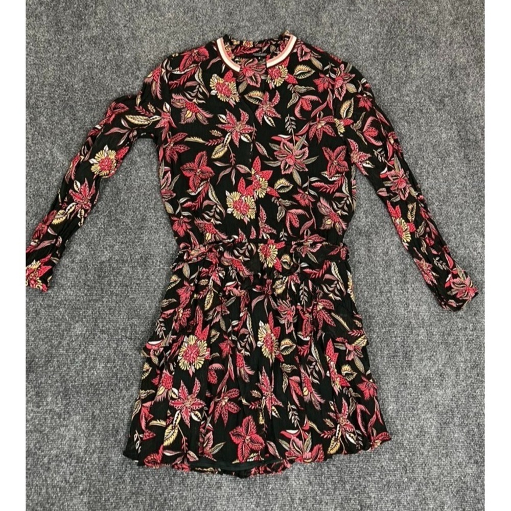Scotch and Soda Womens Dress Bamboo Beach Long Sleeve Viscose Floral Size S